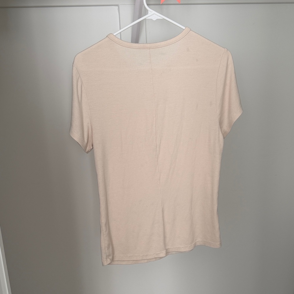 Nuuds Beige Ribbed Top - Picture 3 of 3